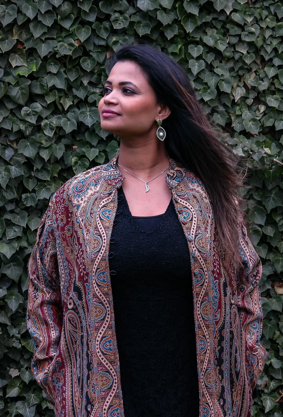 Brown Pure Wool Premium Kashmir Kani Jacket