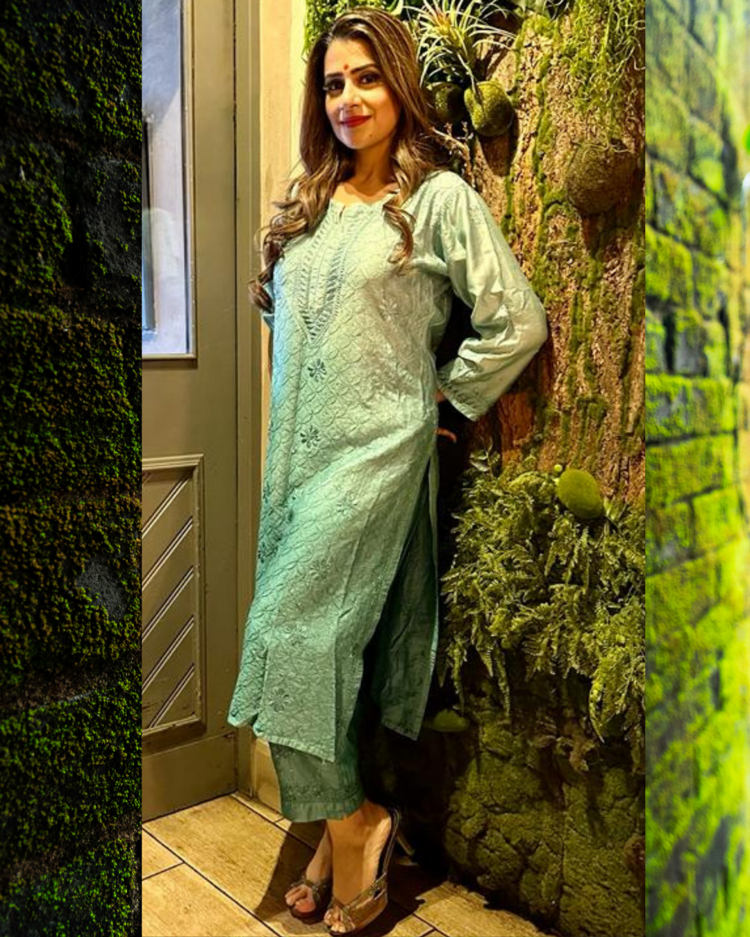 Royal chanderi turquoise