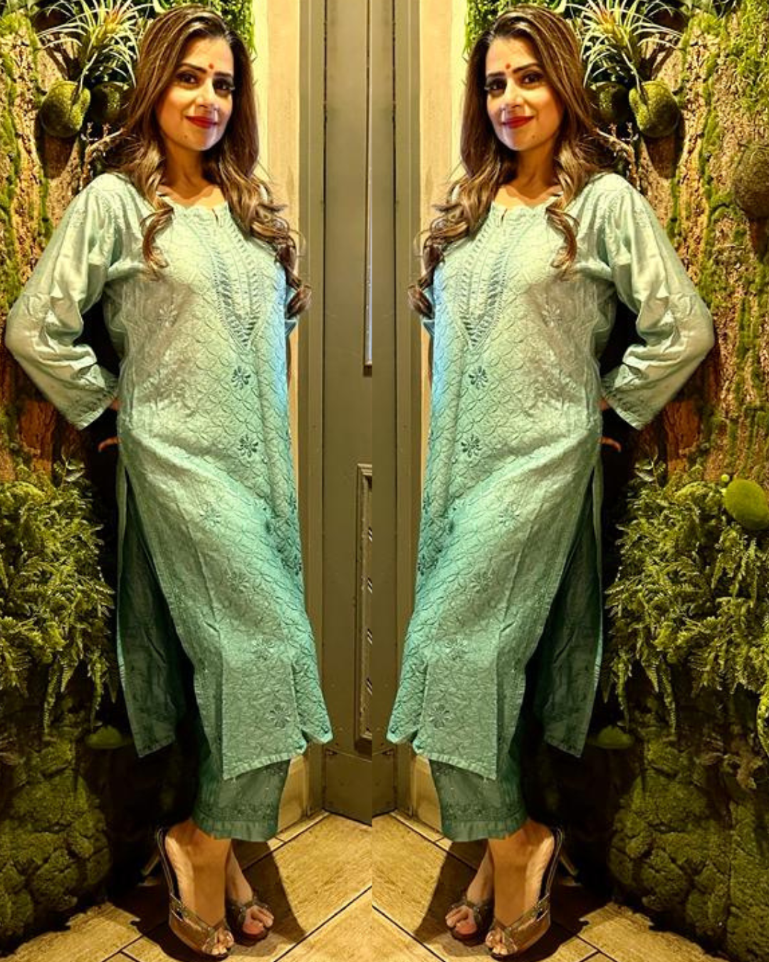 Royal chanderi turquoise