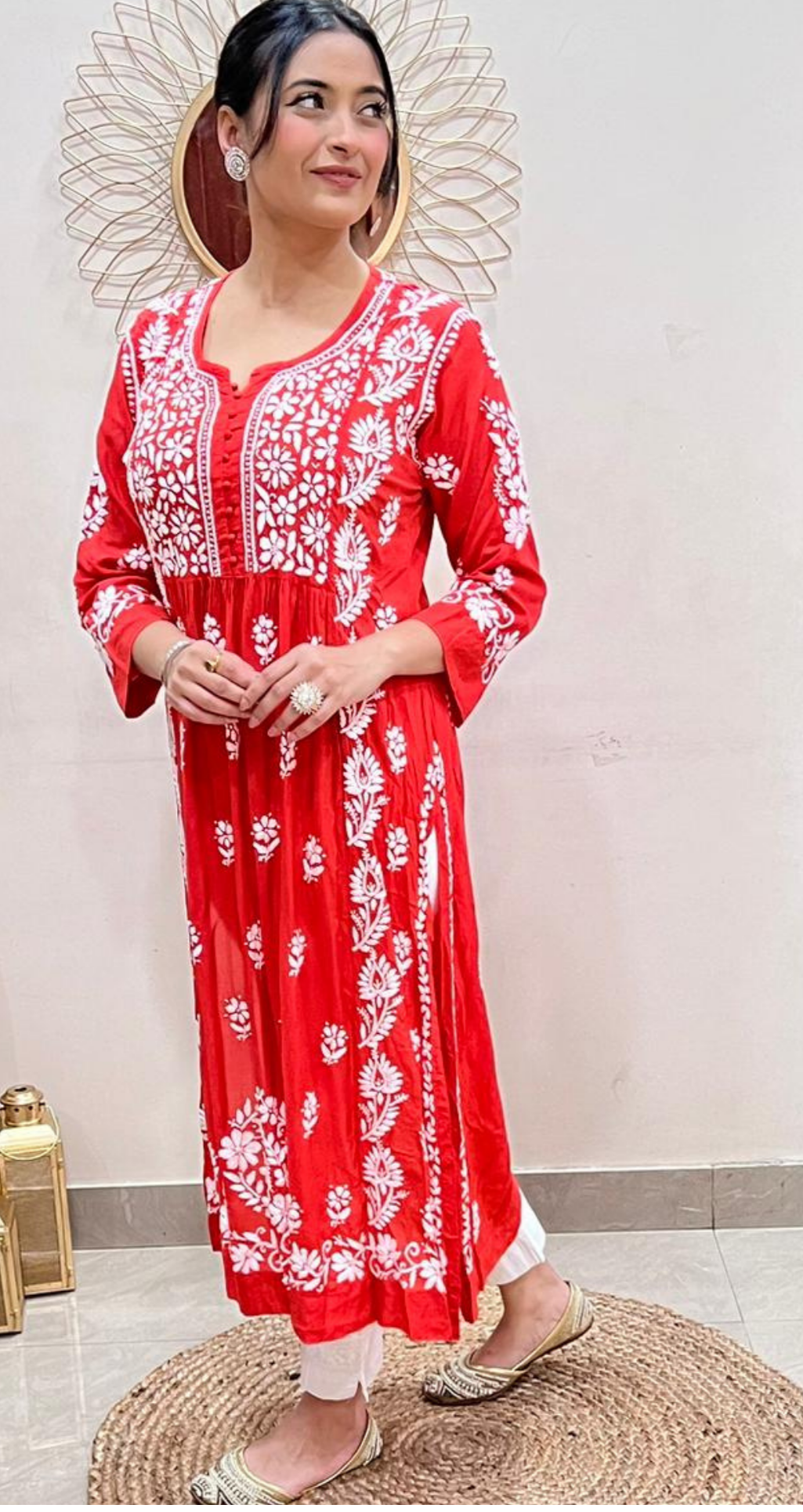 Masnavi zia kurti/top red