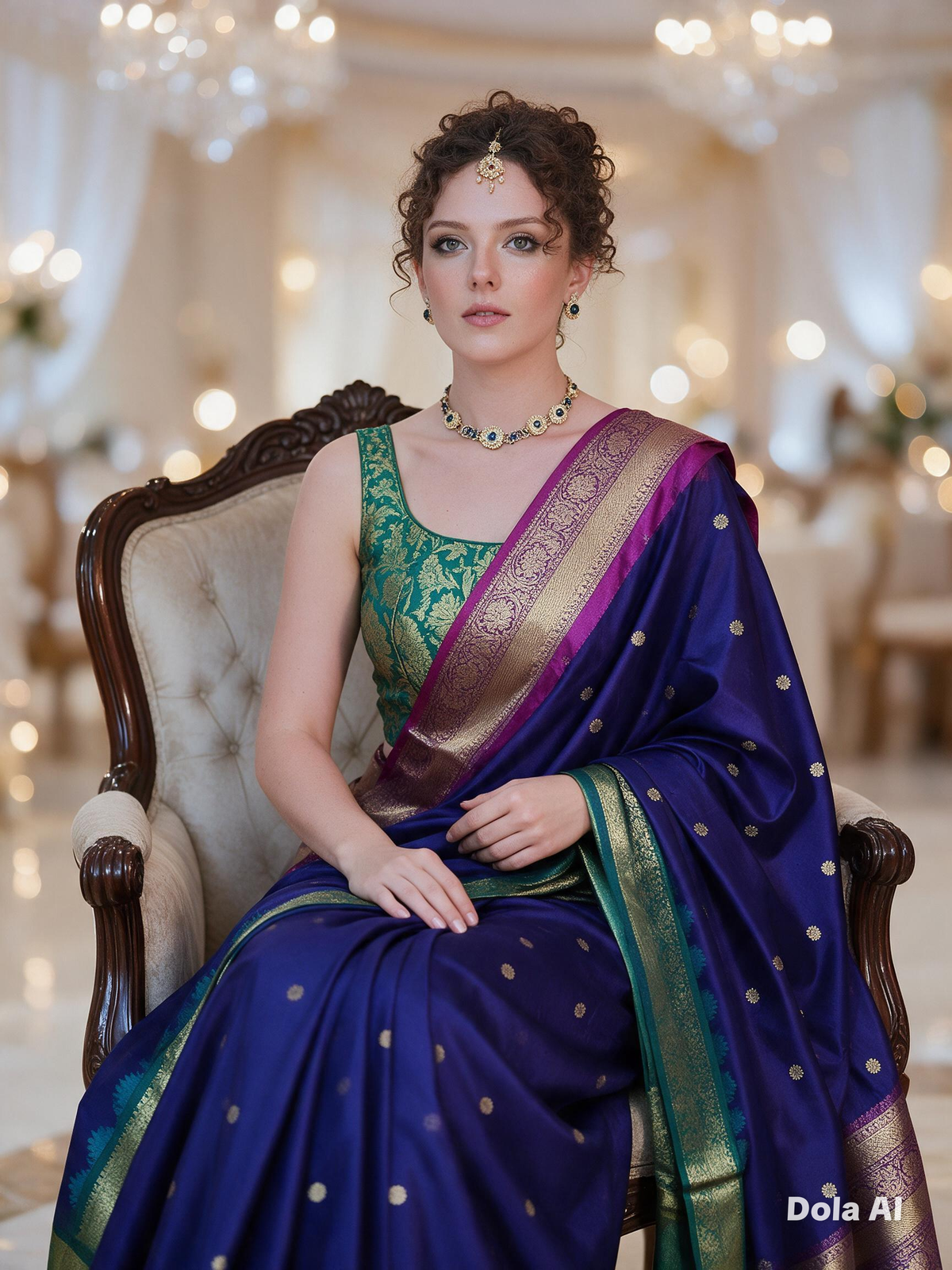 Masnavi Banarasi kataan silk premium mayur blue saree