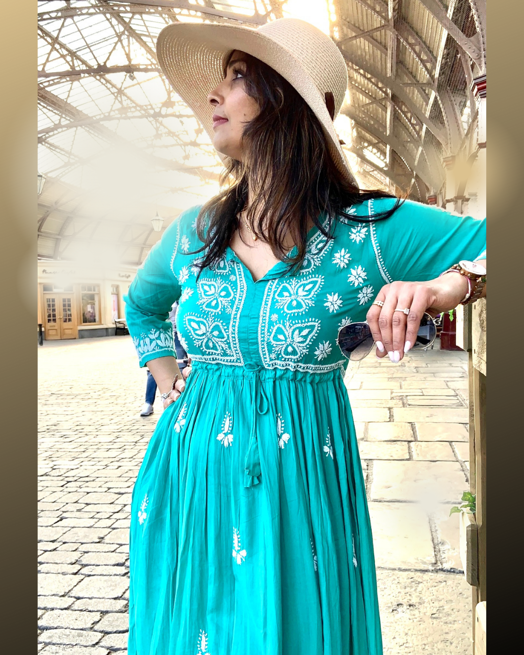 Freya Longline frock dress/ Aqua