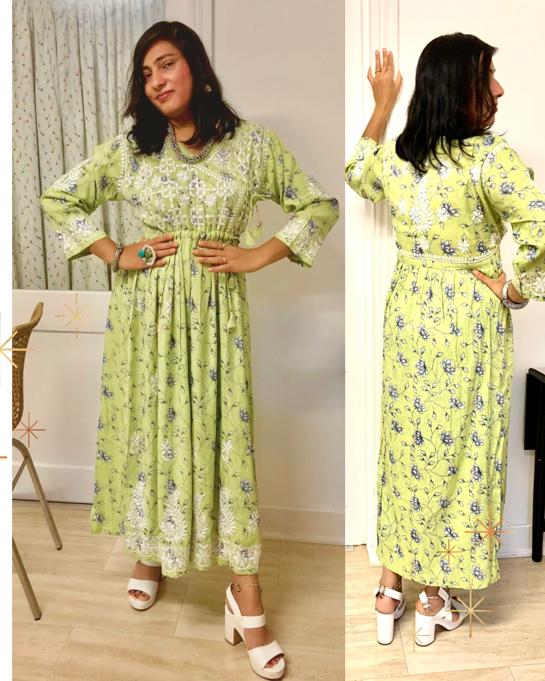 Freya Longline frock dress/ pastel green