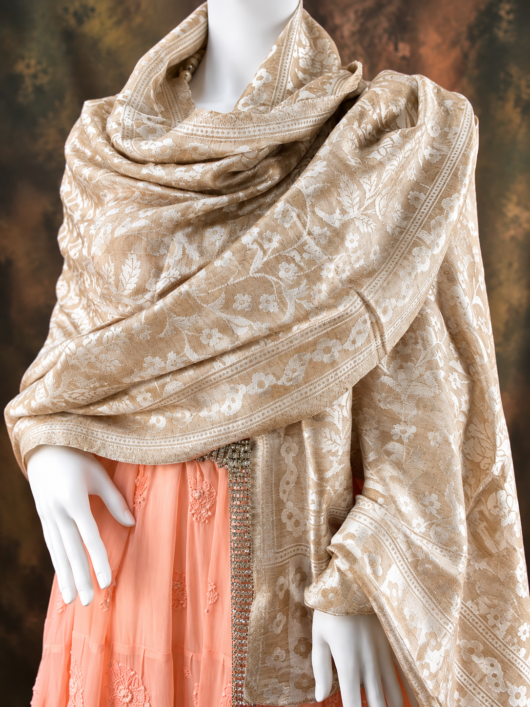 Pashmina kaaniroyal silver scarf
