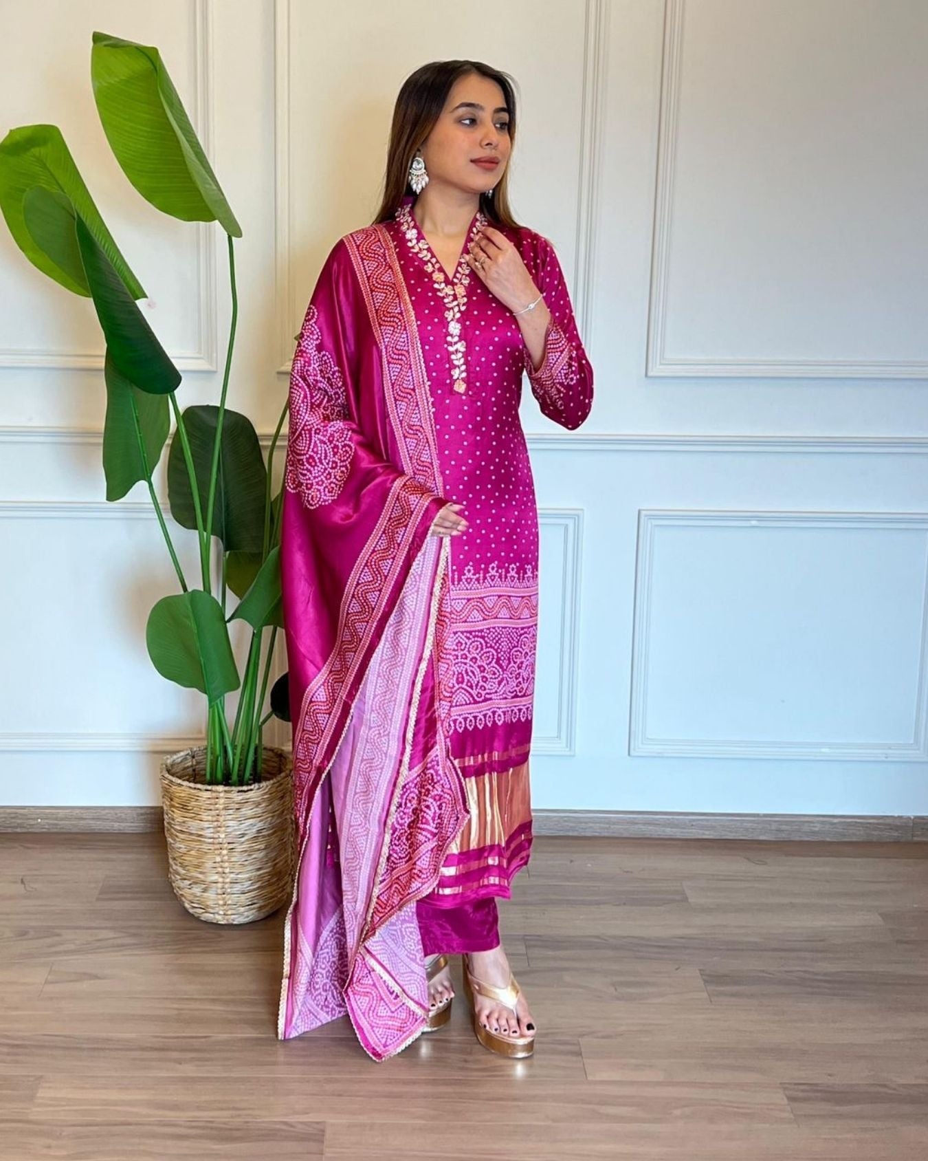 Pink Biba Silk Premium Suit