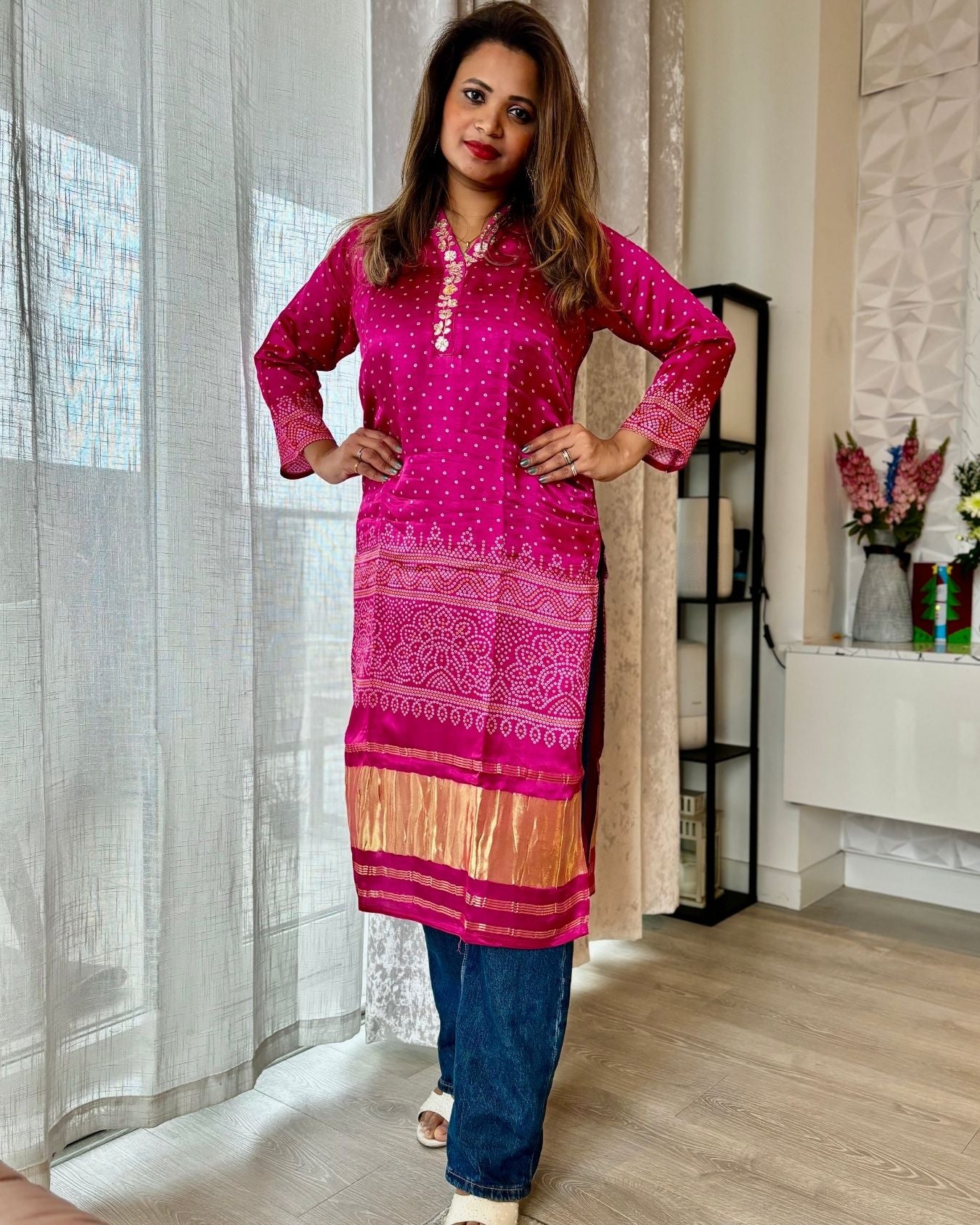 Pink Biba Silk Premium Suit