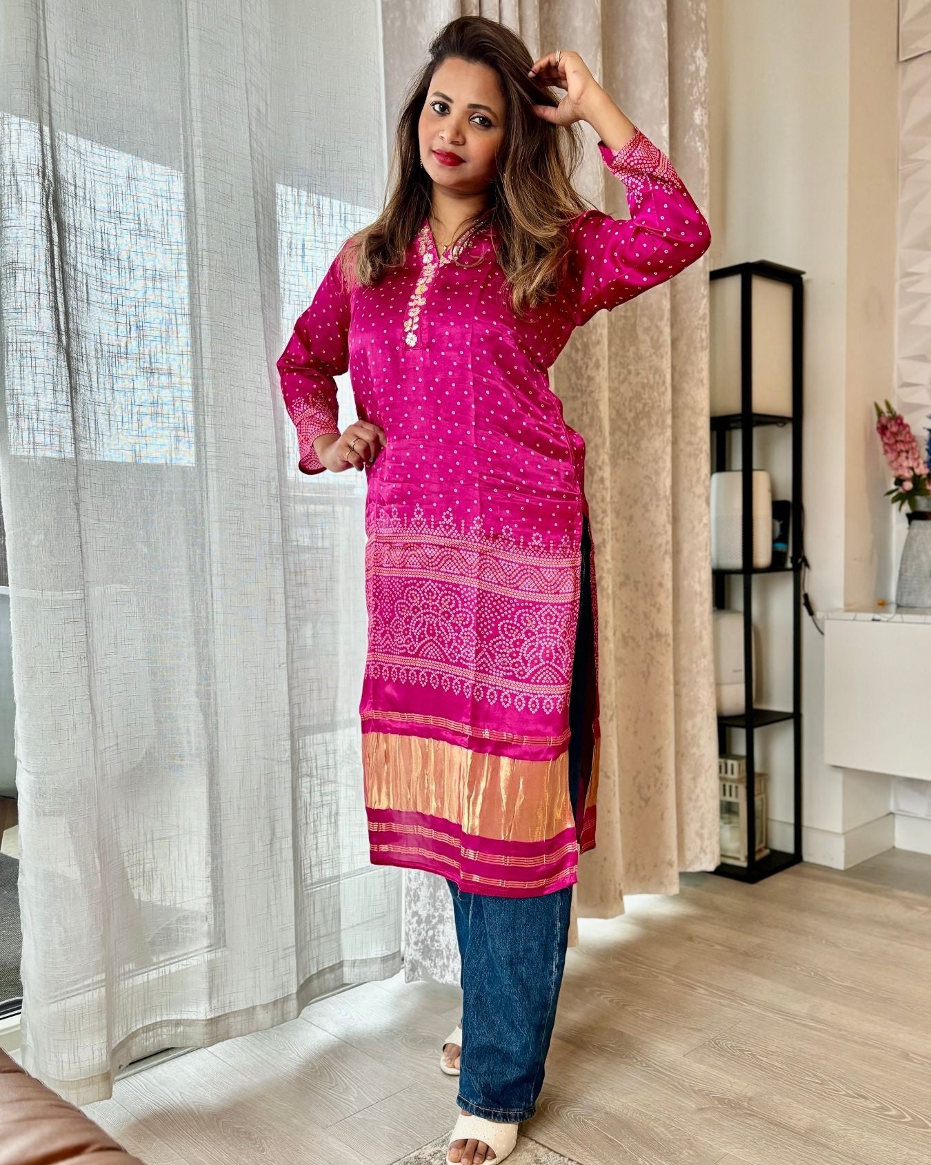 Pink Biba Silk Premium Suit