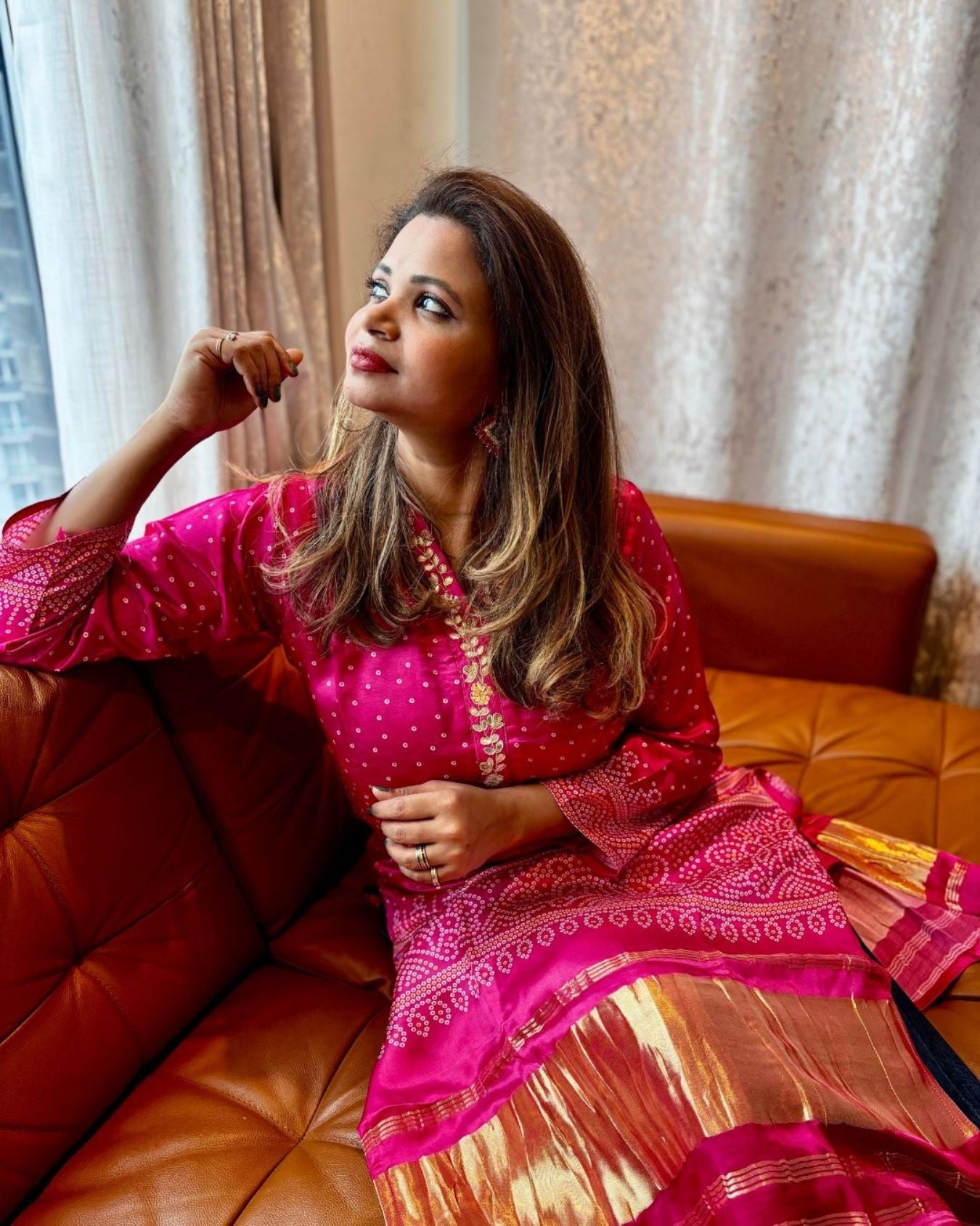 Pink Biba Silk Premium Suit