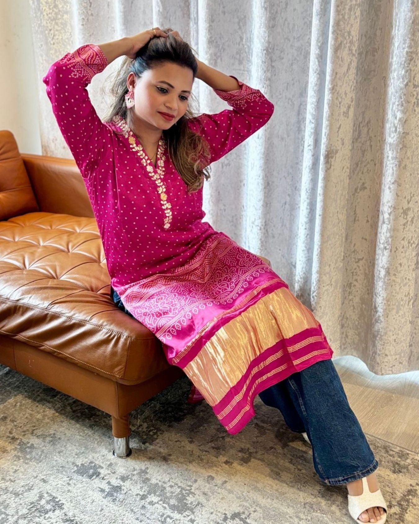 Pink Biba Silk Premium Suit
