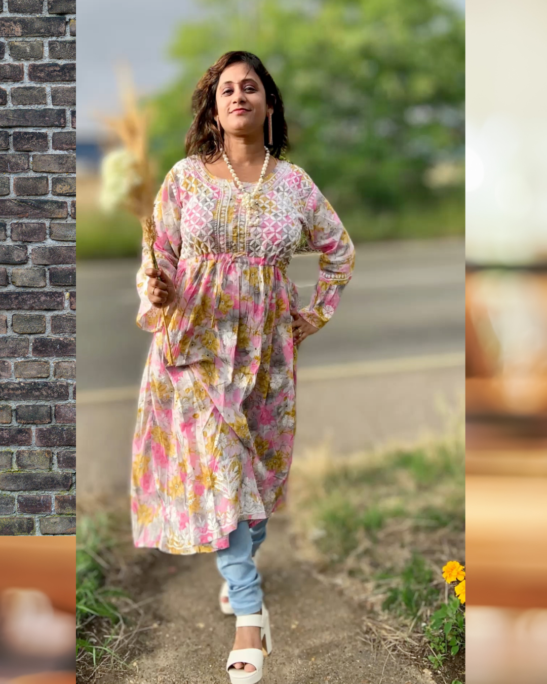 Masnavi saba pink florals
