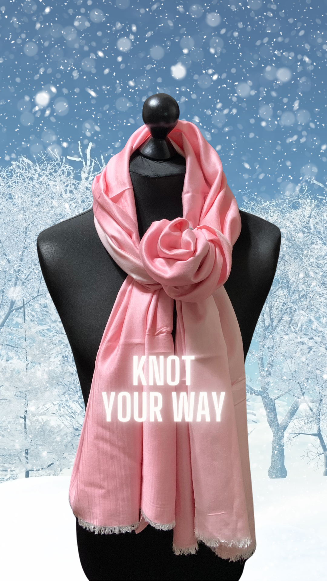 Pashmina plain pink