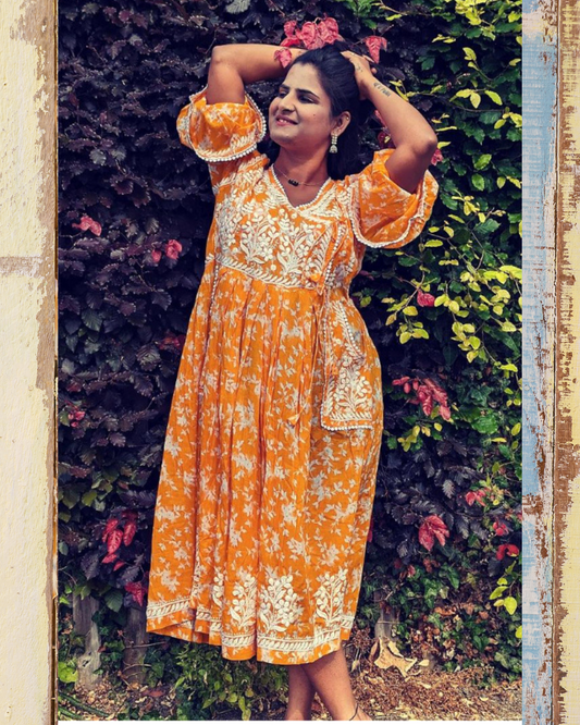 Elia sundress orange