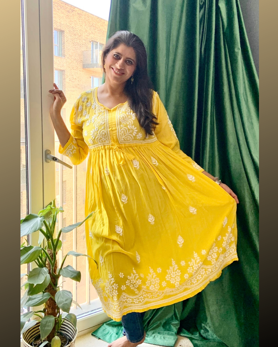 Freya longline frock dress/ Pastel Yellow