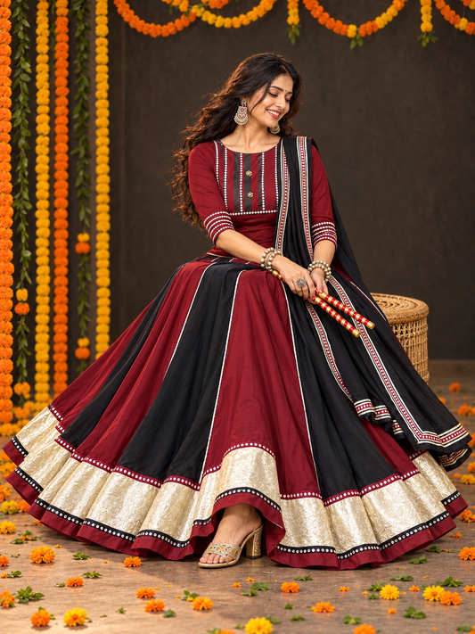 Dhanak navratri lehanga set
