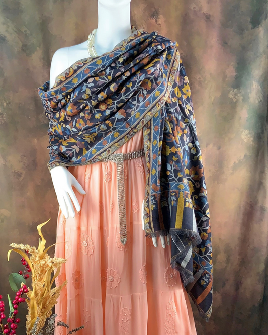 Pashmina Kani black cashmere