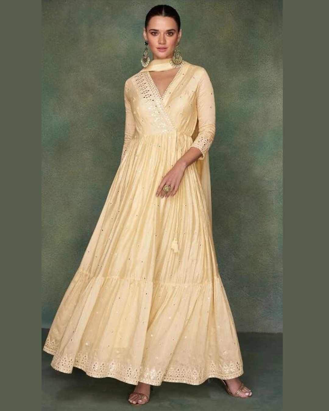 Pearl long gown frock