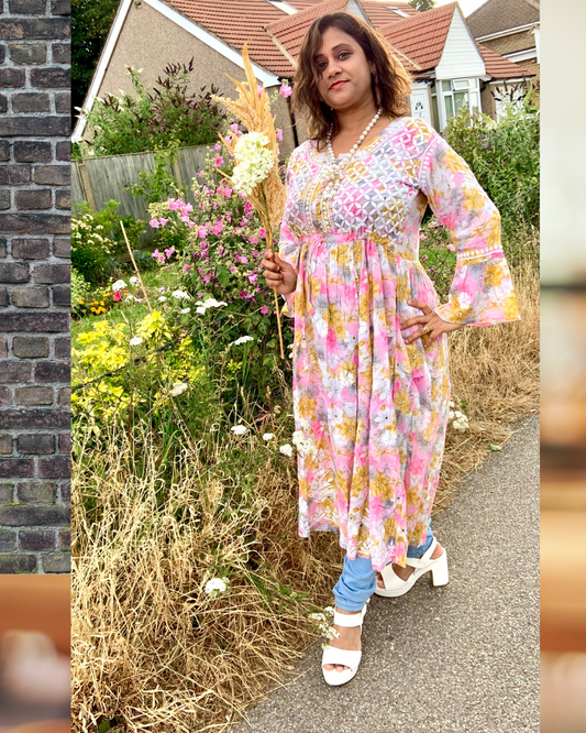 Masnavi saba pink florals