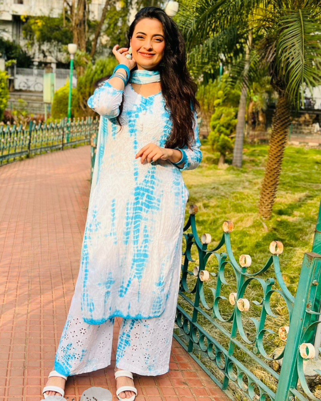 shibori fiza sky blue