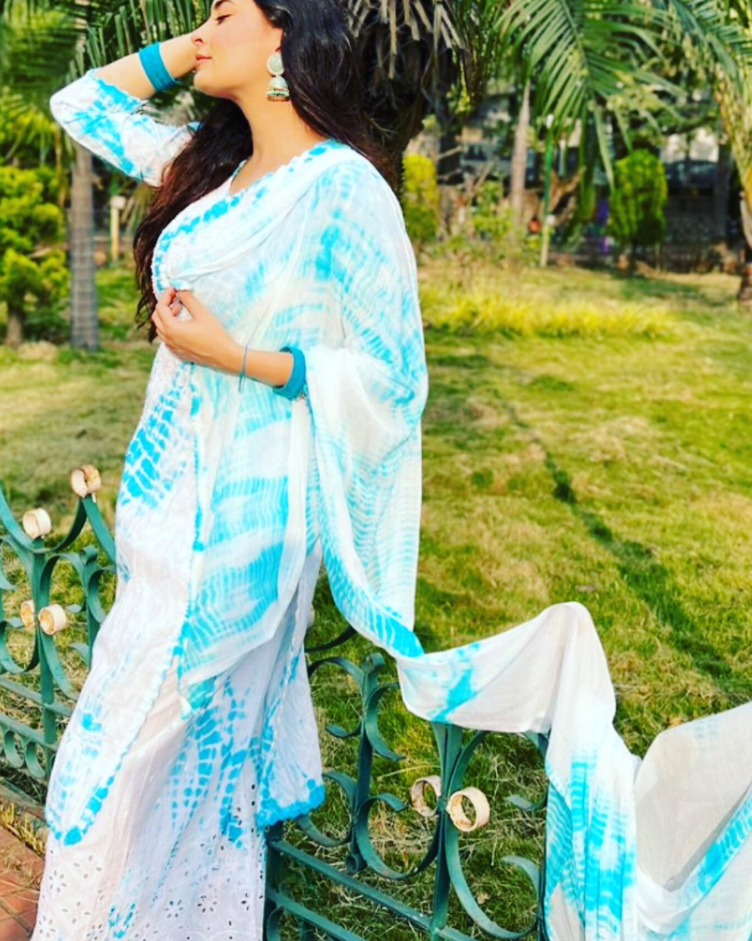 shibori fiza sky blue