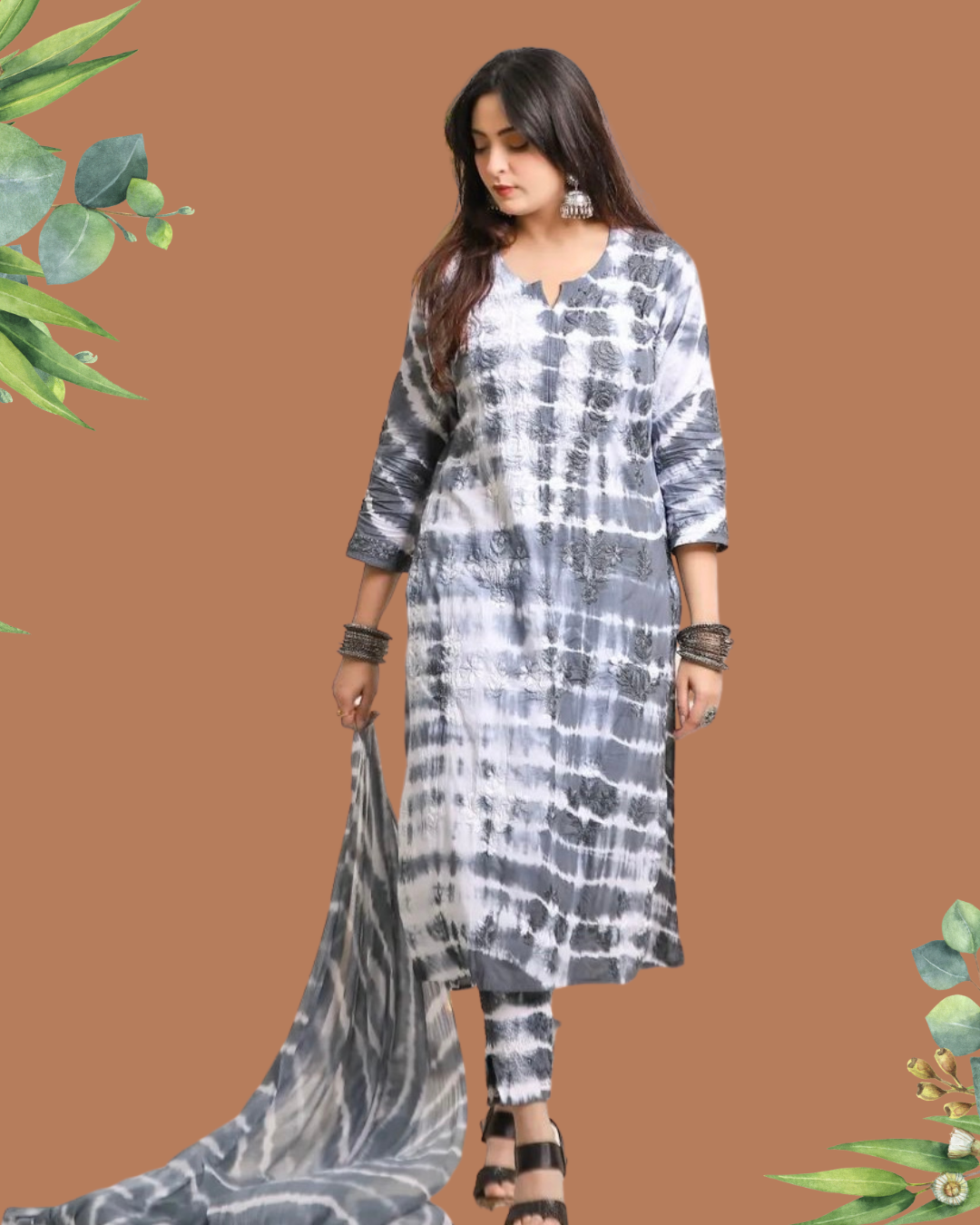 Shibori fiza grey