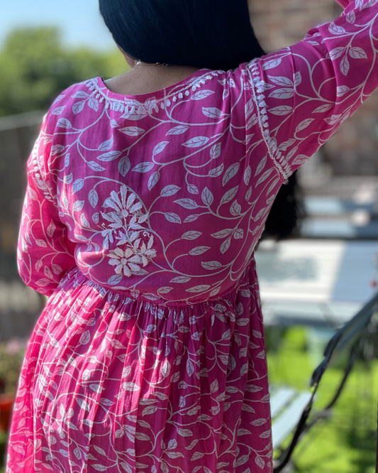 sukoon longline mulmul dress