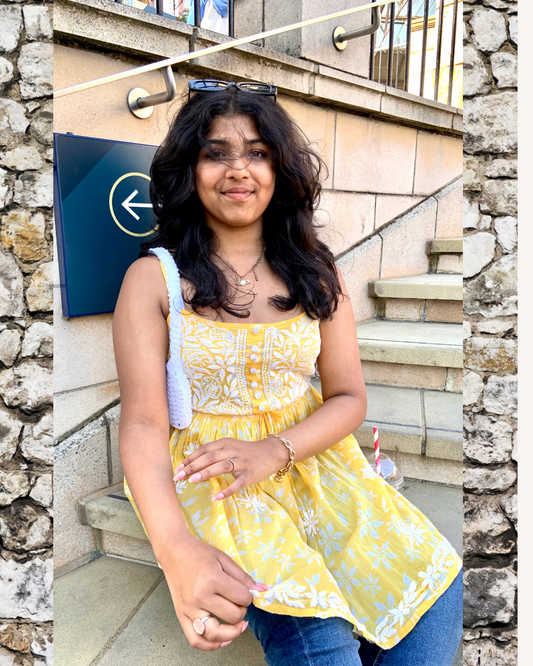 Yara Mulmul short top Yellow