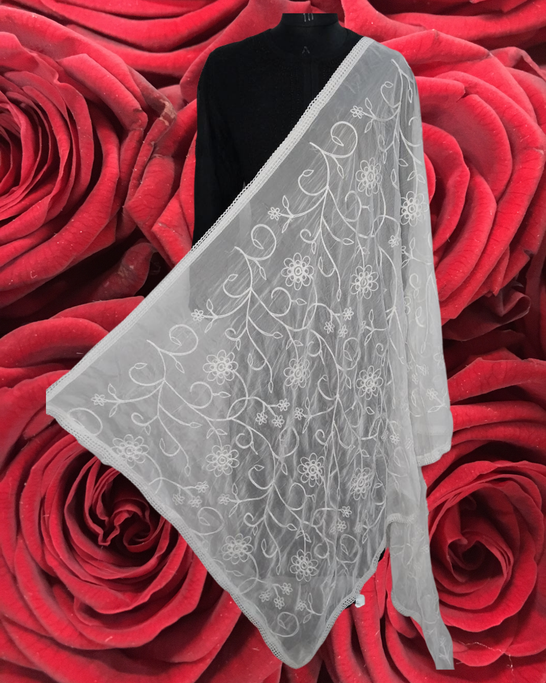 Feather chiffon dupatta/Stole