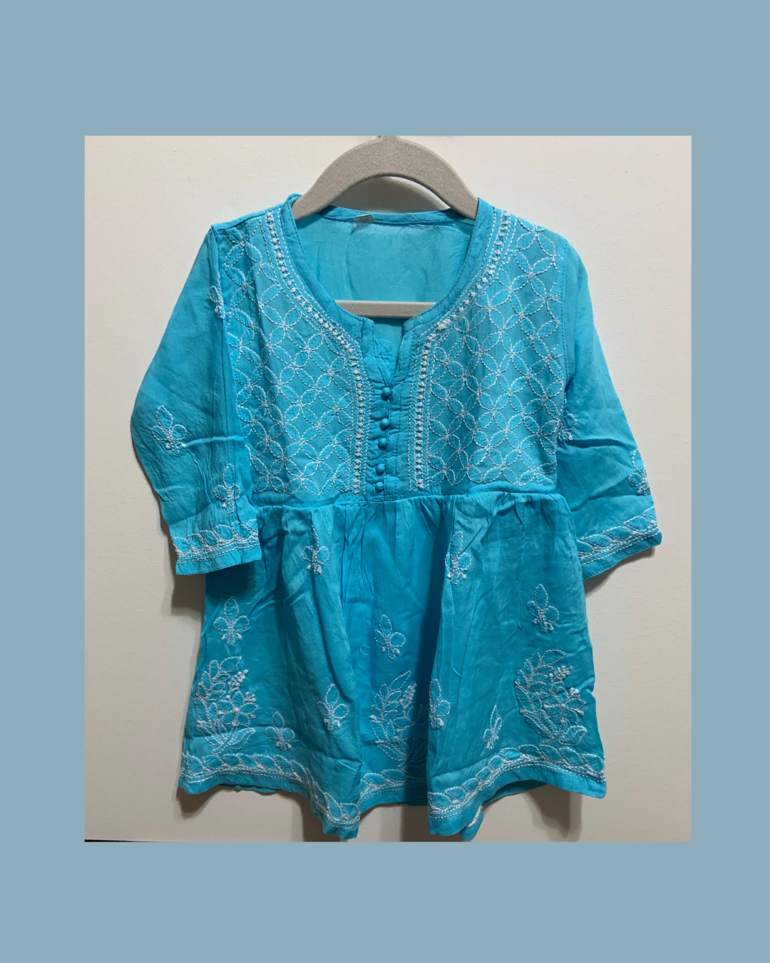 Masnavi chikakari girl dress