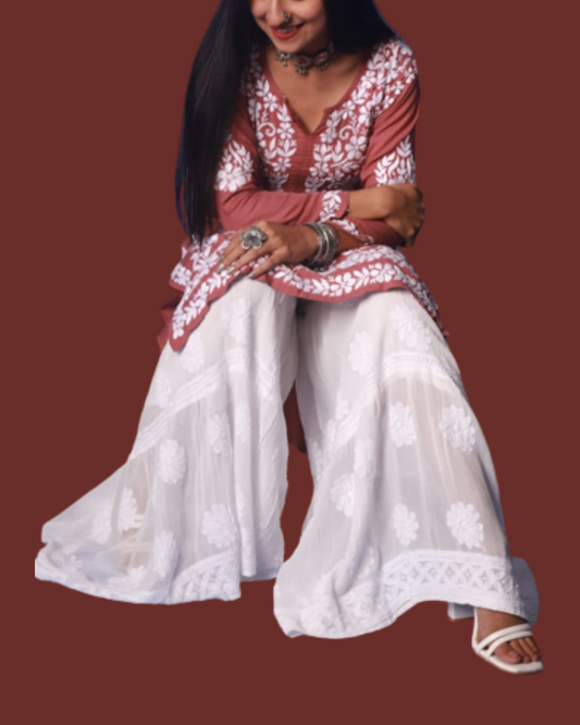 Georgette Sharara/Flare pants