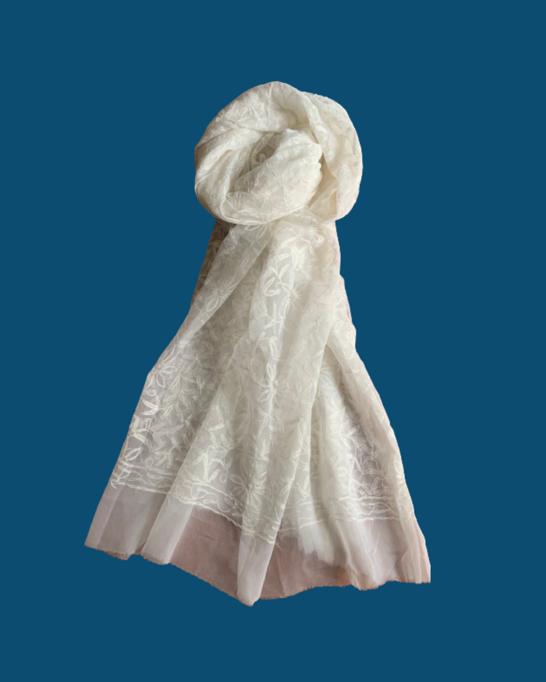 Georgette chikankari dupatta