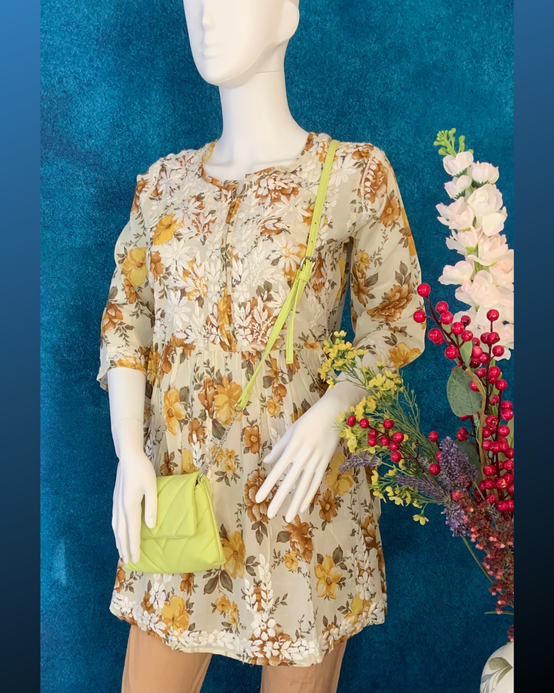 Daisy mulmul peplum blouse/short top