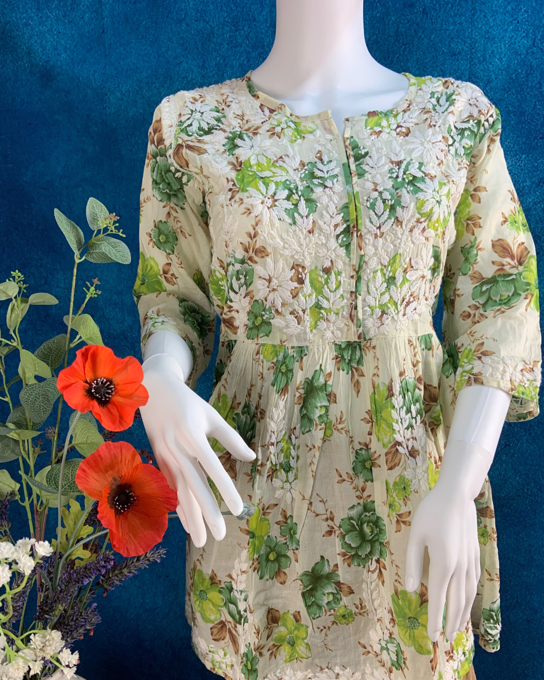 Daisy mulmul peplum blouse/short top