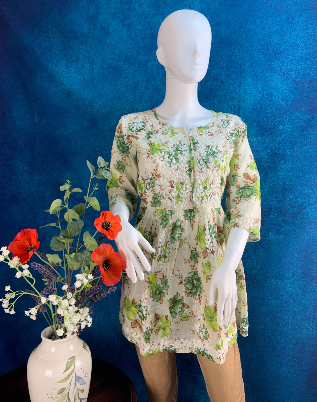 Daisy mulmul peplum blouse/short top