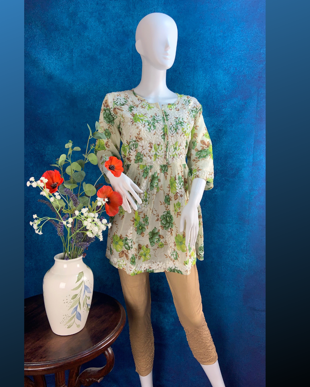 Daisy mulmul peplum blouse/short top