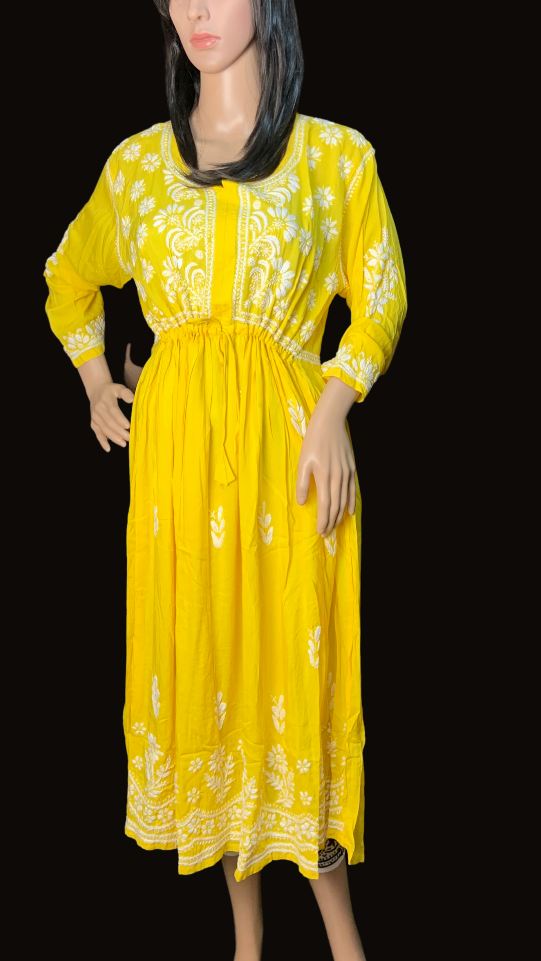 freya longline frock yellow