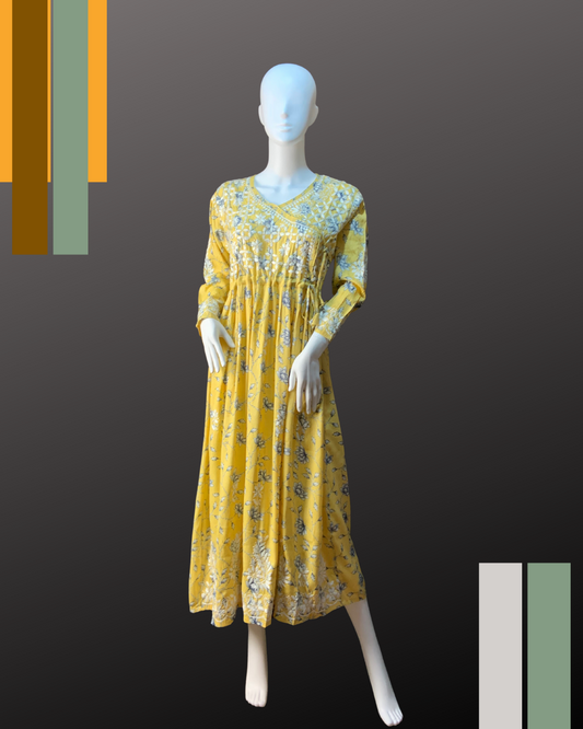 Freya Longline frock dress corn yellow