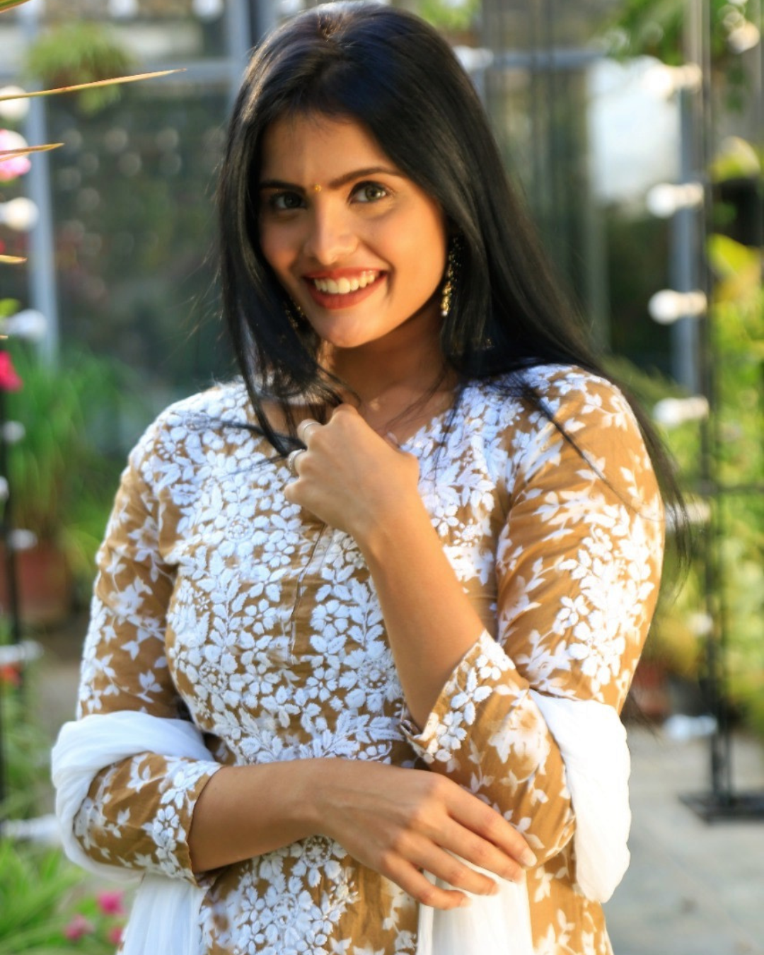 Palaash Printed Mulmul Kurta Set/Mustard