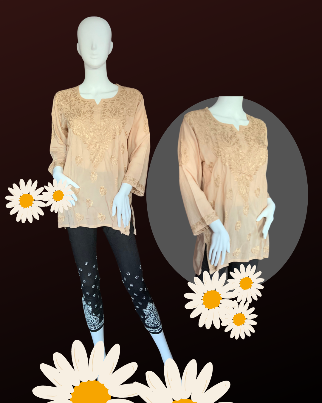 Rosa maslin short top/beige