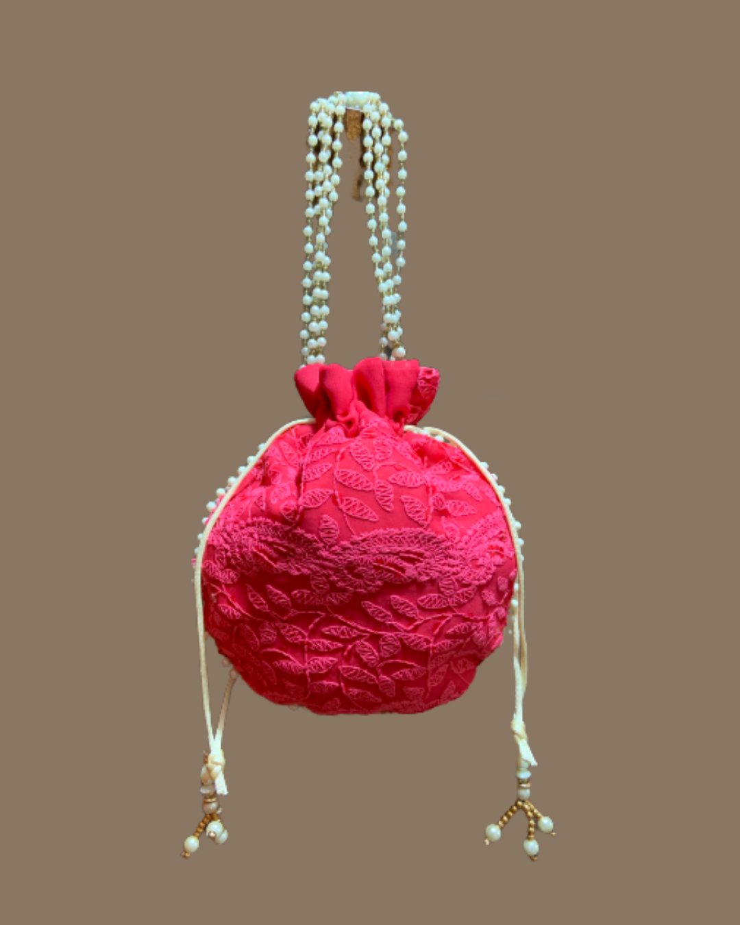 Tote purse/ potli purse red