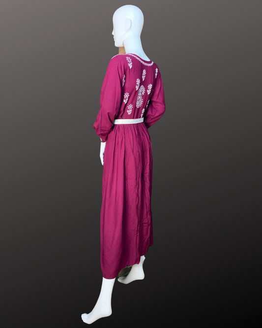 Freya Longline frock dress/ wine