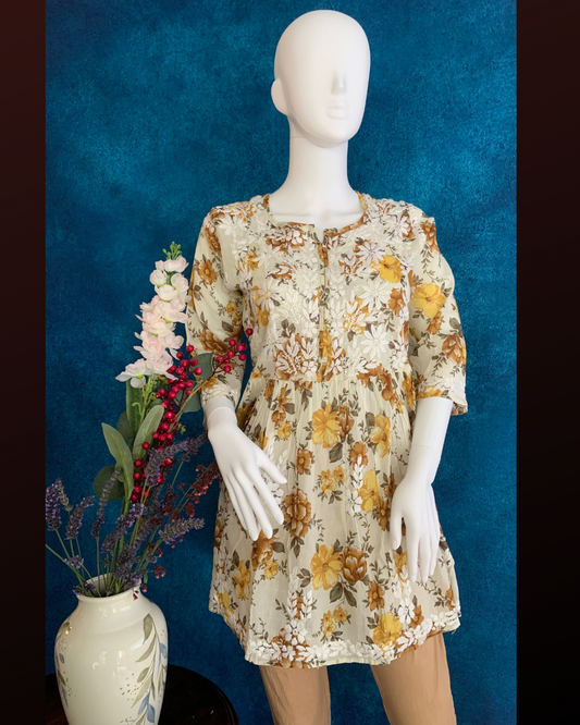 Daisy mulmul peplum blouse/short top