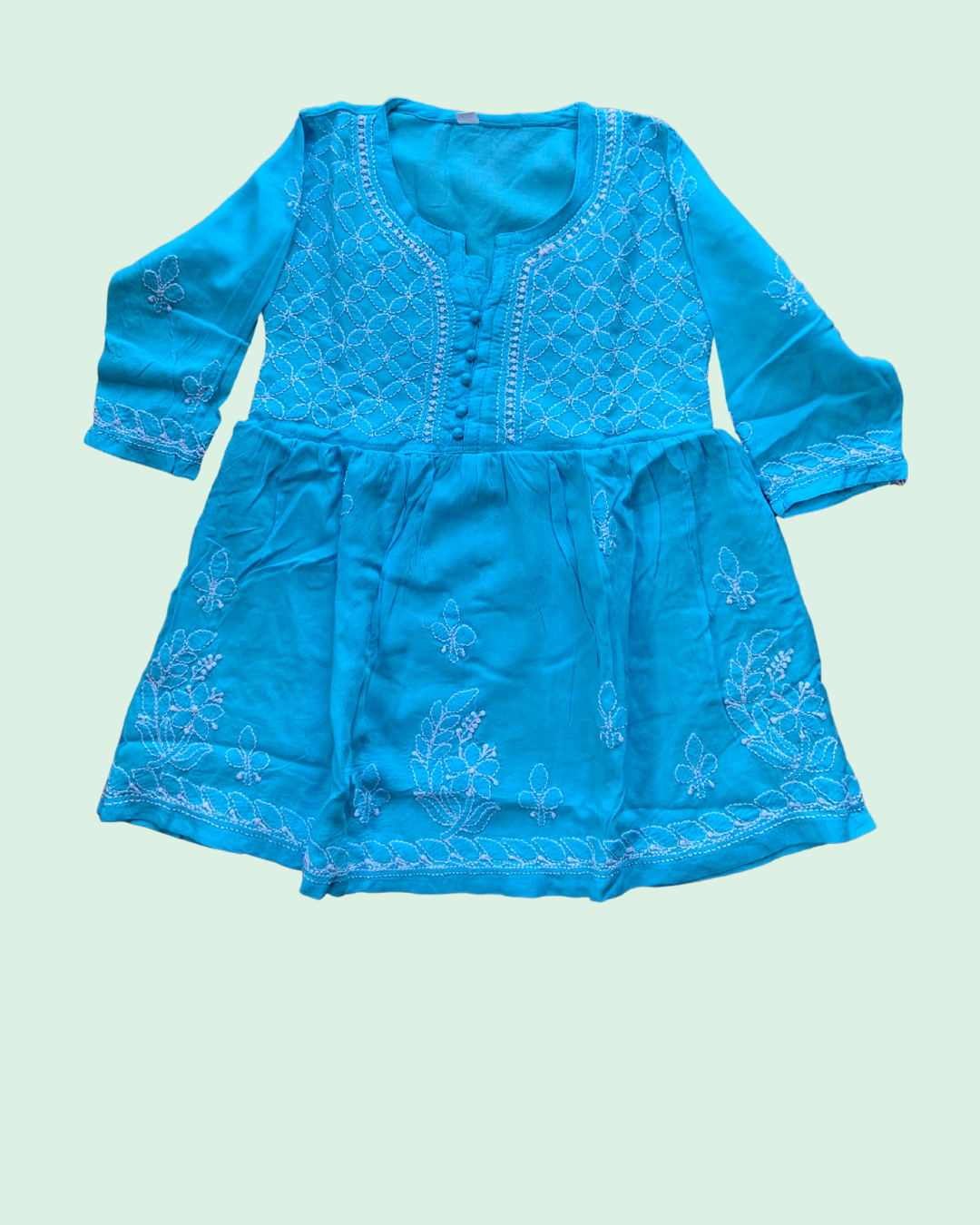 Masnavi chikankari girl dress set