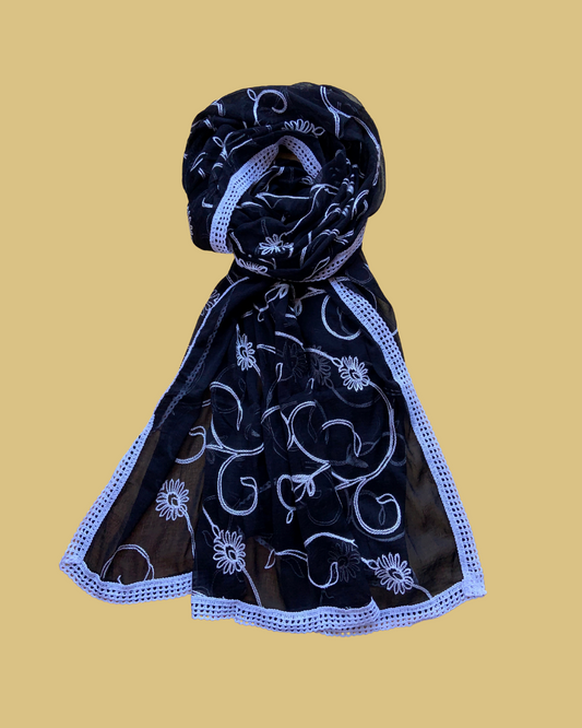 Feather chiffon dupatta/stole