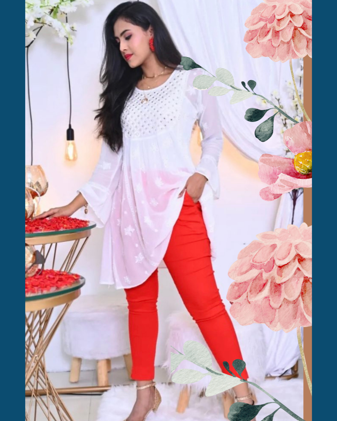 Pariza georgette short top