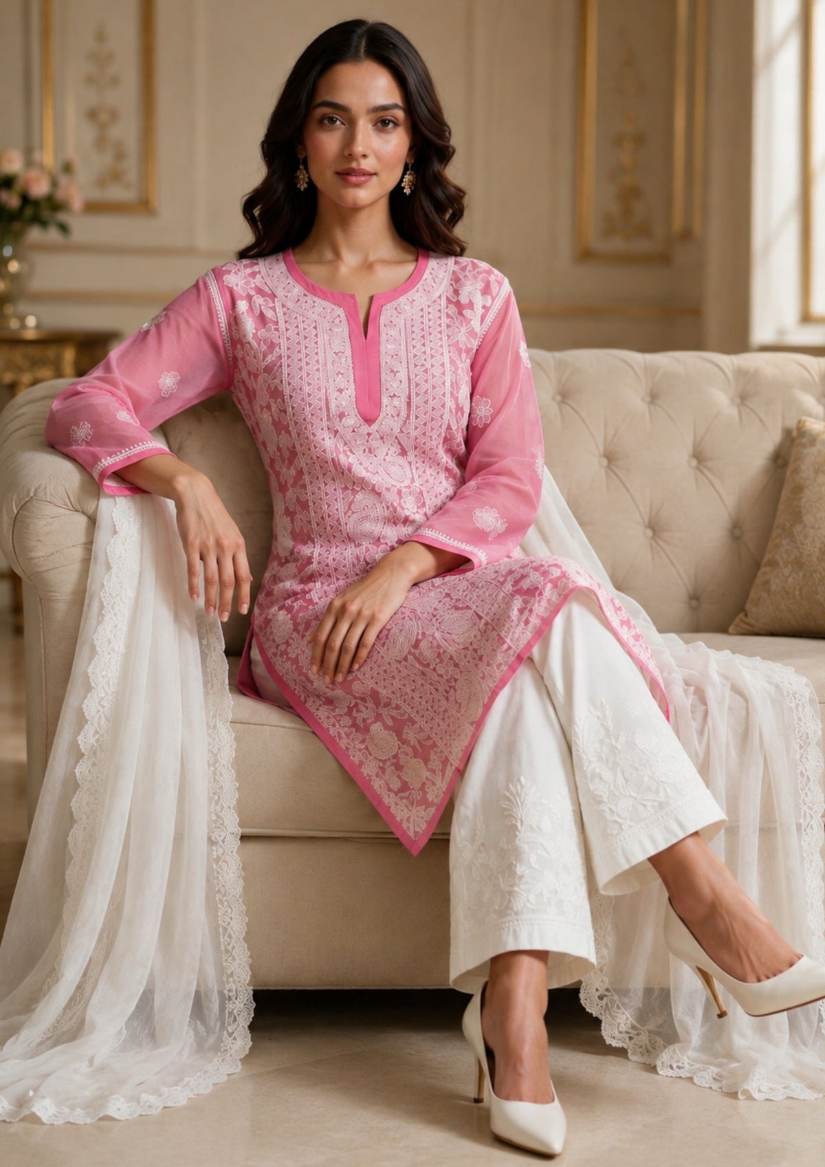 forever chikankari kurti