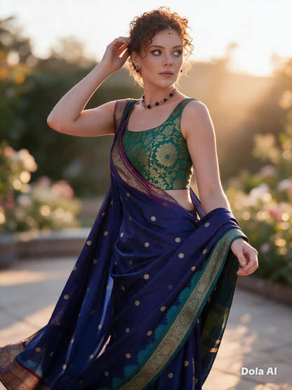 Banarasi_kataan_silk_saree_mayur_blue