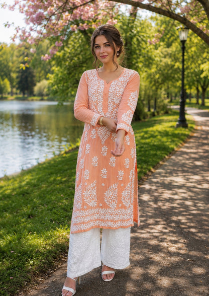Chikankari Modal kurta