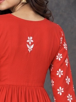 Freya Longline frock dress/ scarlet red