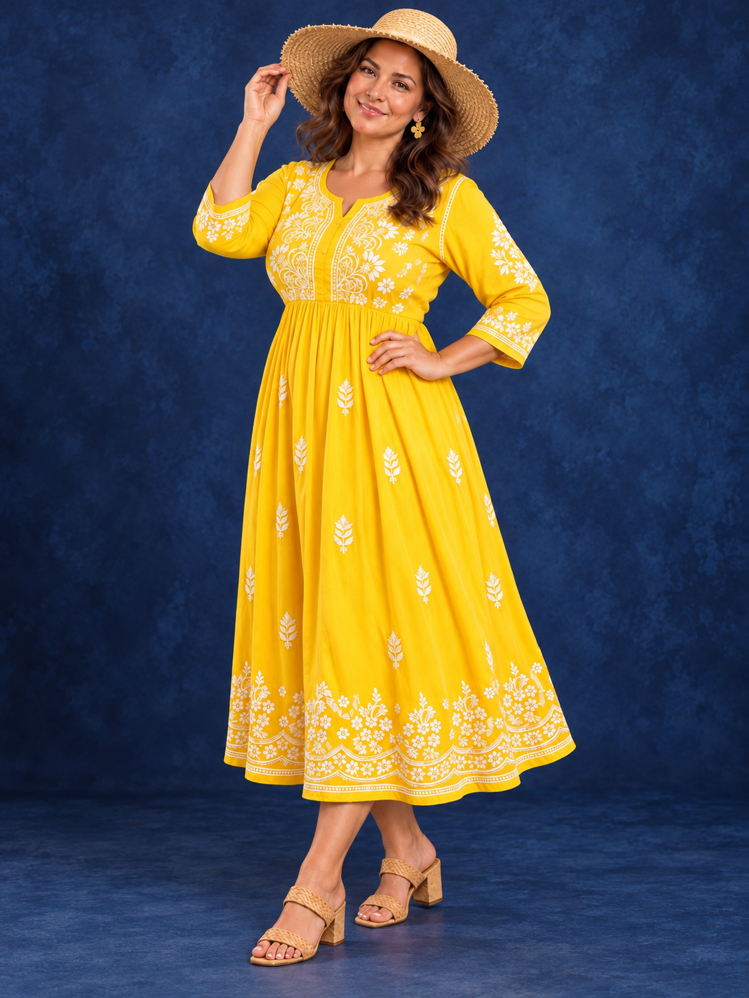 Freya longline frock dress/  Pastel Yellow