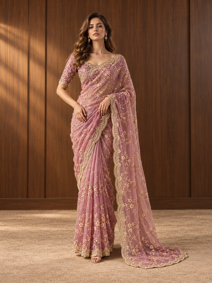 Georgette designer Saree: Mesmerising Radiance